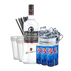 רוסקי + קרח + 6 XL + כוסות + קשים