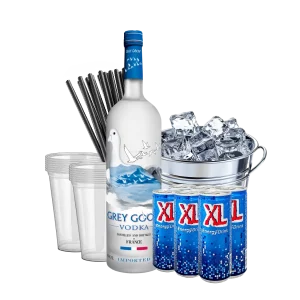 גרייגוס + קרח + 6 XL + כוסות + קשים