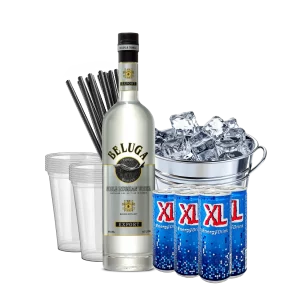 בלוגה + קרח + 6 XL + כוסות + קשים