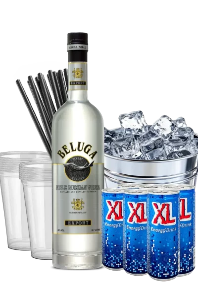 בלוגה + קרח + 6 XL + כוסות + קשים